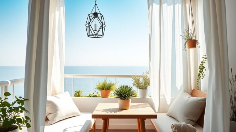 chic minimalist balcony decor