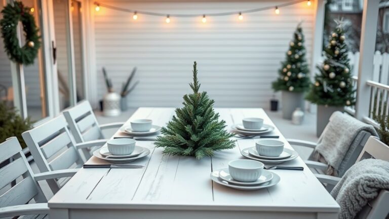 chic minimalist christmas patio