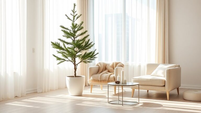 chic minimalist christmas sunroom