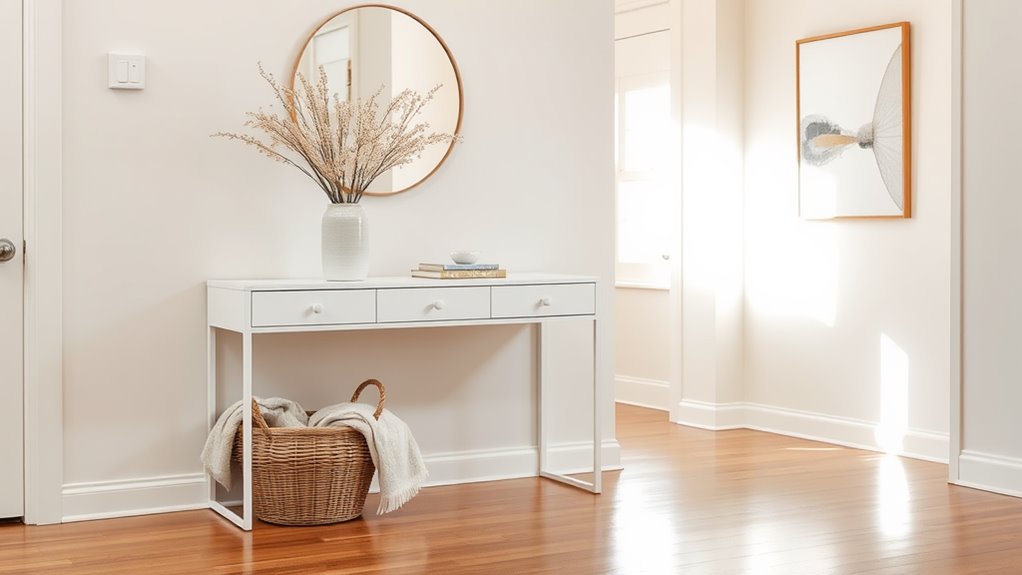 chic minimalist entryway decor