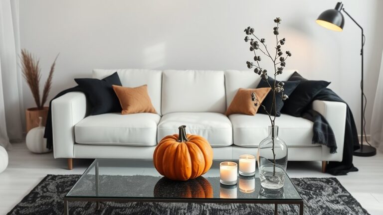 chic minimalist halloween decor