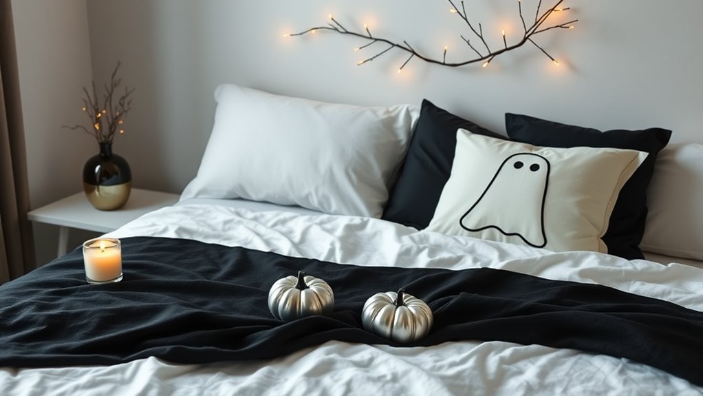 chic minimalist halloween decor