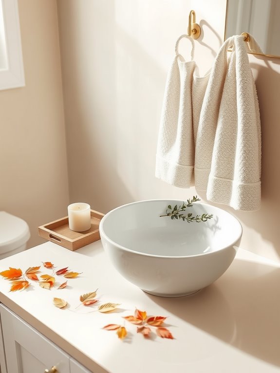 choosing fall bathroom decor