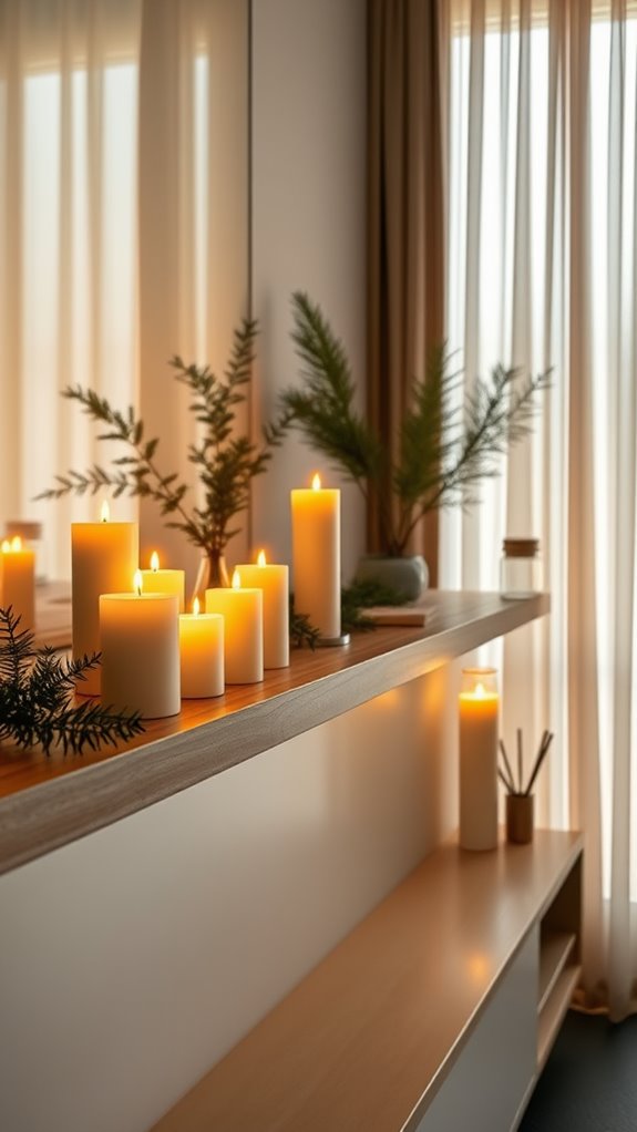 cozy candle arrangement ideas