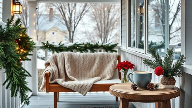 cozy minimalist christmas porch