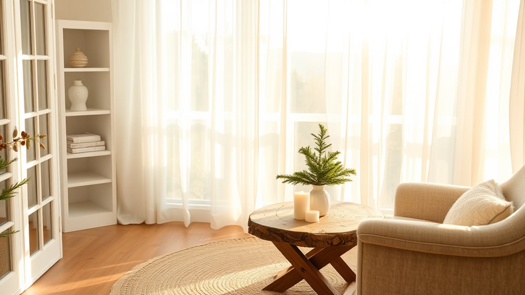 cozy minimalist christmas sunroom