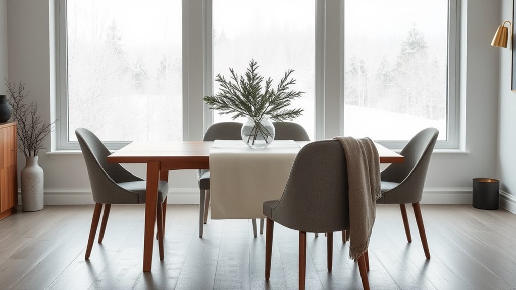 cozy minimalist winter dining