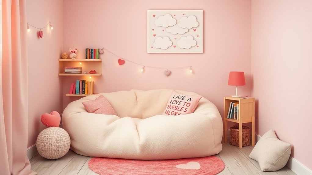 cozy reading corner setup