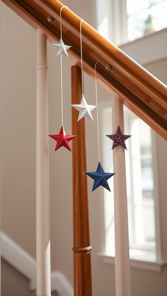 decorate with star ornaments