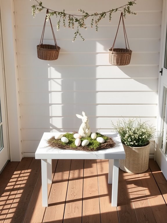 easter back porch decor