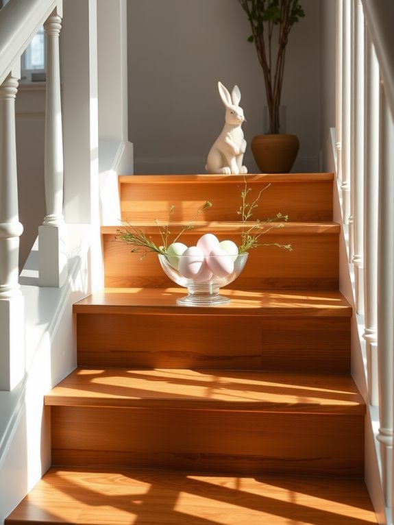 easter staircase decor considerations