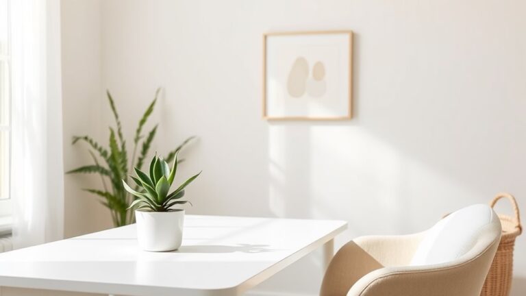 easter themed minimalist study decor