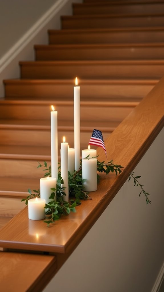 elegant candle display setup