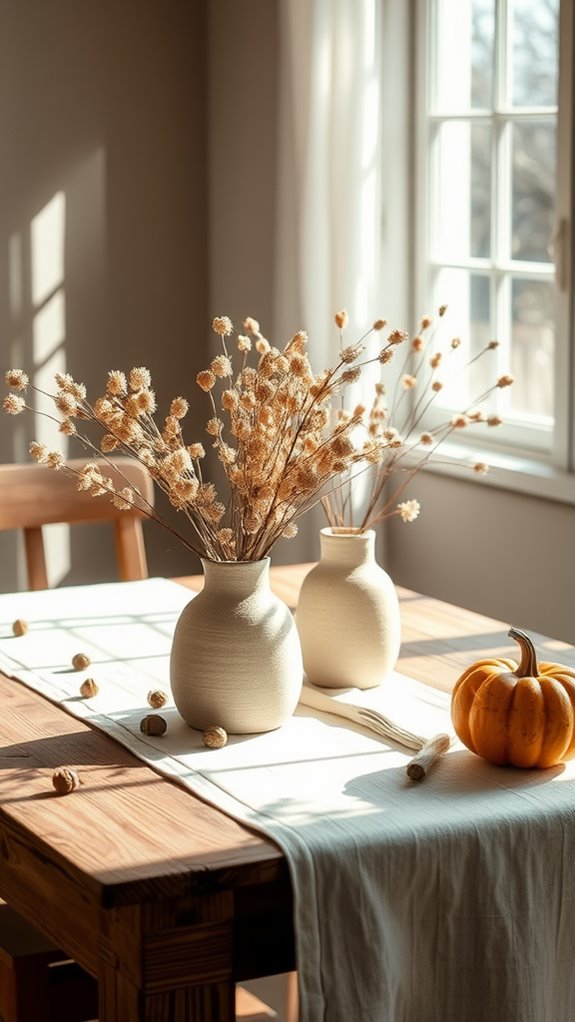 elegant dried flower displays