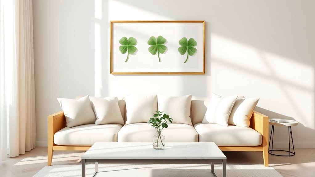 elegant shamrock wall decor