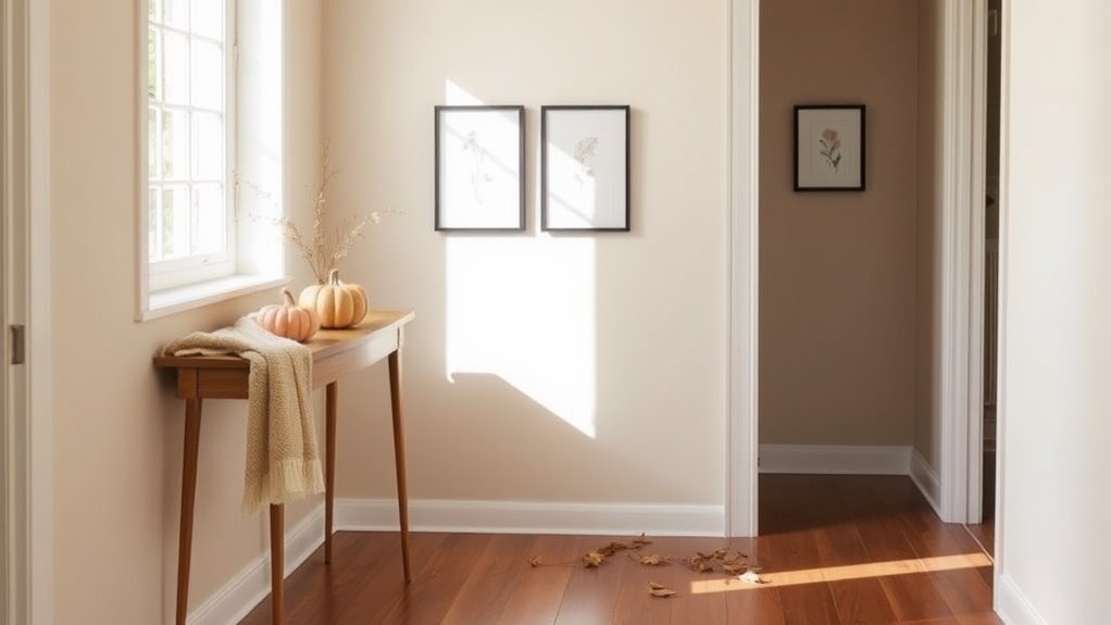 fall hallway minimalist decor