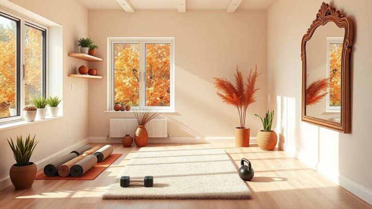 fall minimalist gym decor