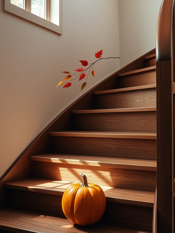 fall staircase decor tips