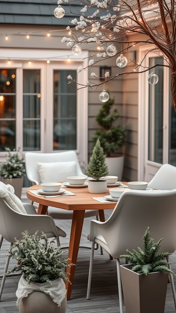festive decorative touches added