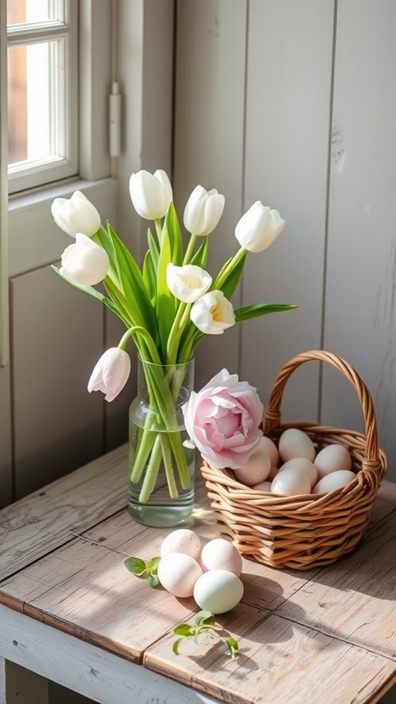 floral decorative corner arrangement