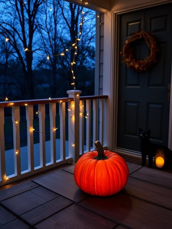 halloween back porch decor