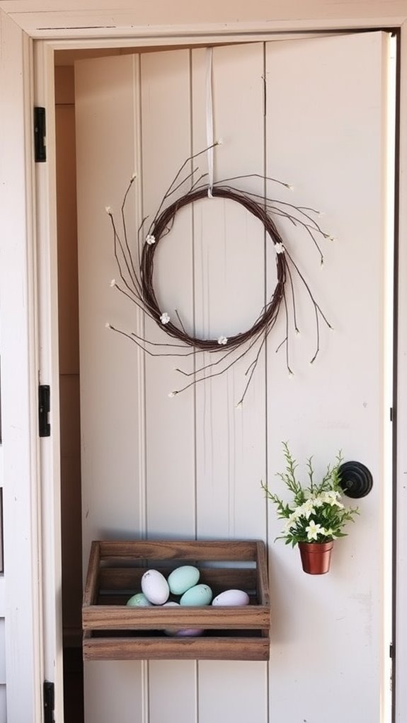 hang simple wreaths decoratively