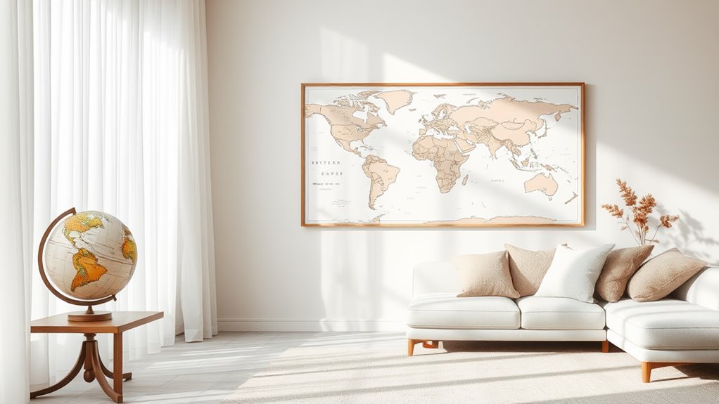 maps and globes decor