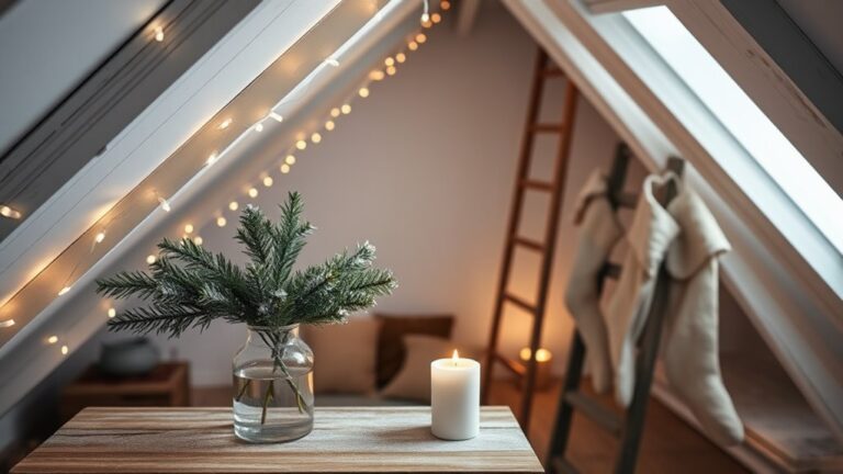 minimalist attic christmas decor