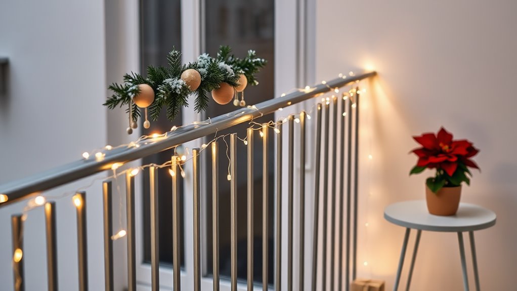 minimalist christmas balcony decor