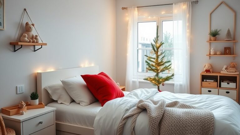 minimalist christmas bedroom decor