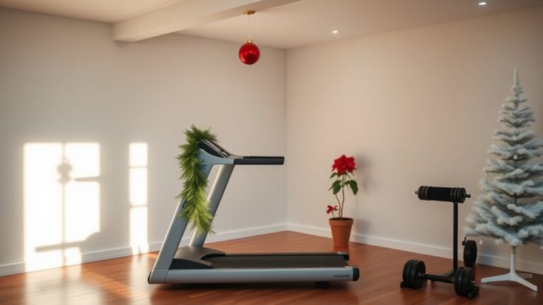 minimalist christmas gym decor