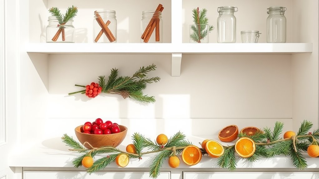 minimalist christmas pantry decor