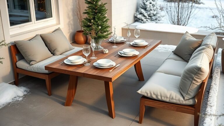 minimalist christmas patio decor