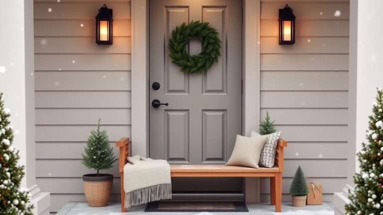 minimalist christmas porch decor