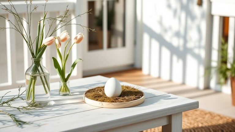 minimalist easter back porch