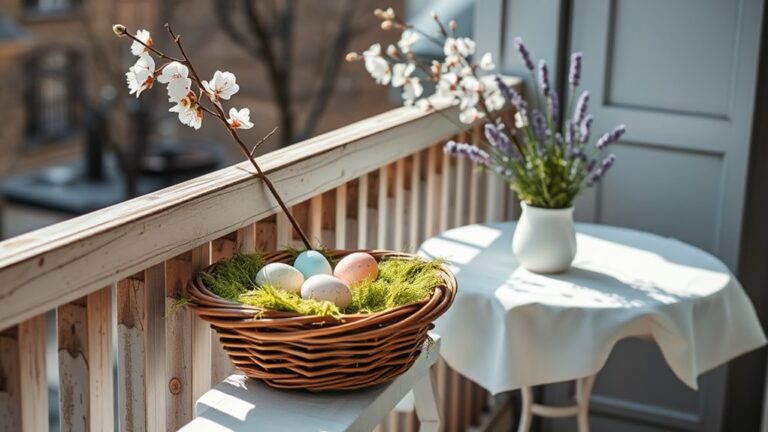 minimalist easter balcony decorations