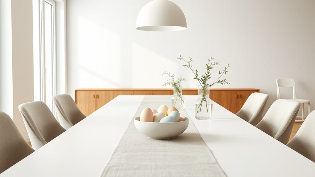 minimalist easter dining decor