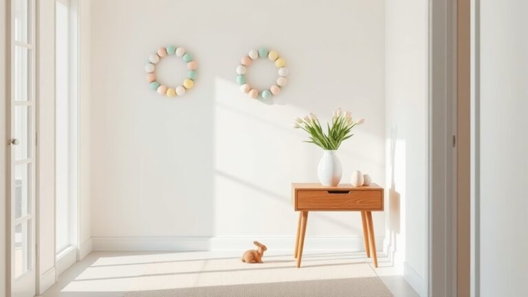 minimalist easter hallway decor