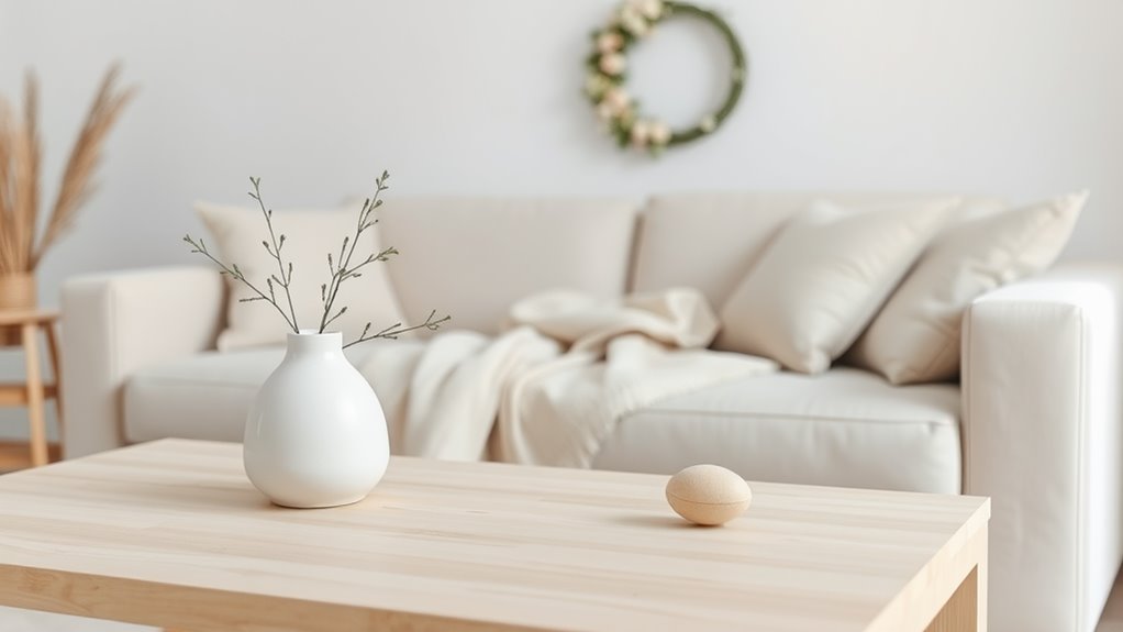 minimalist easter living room