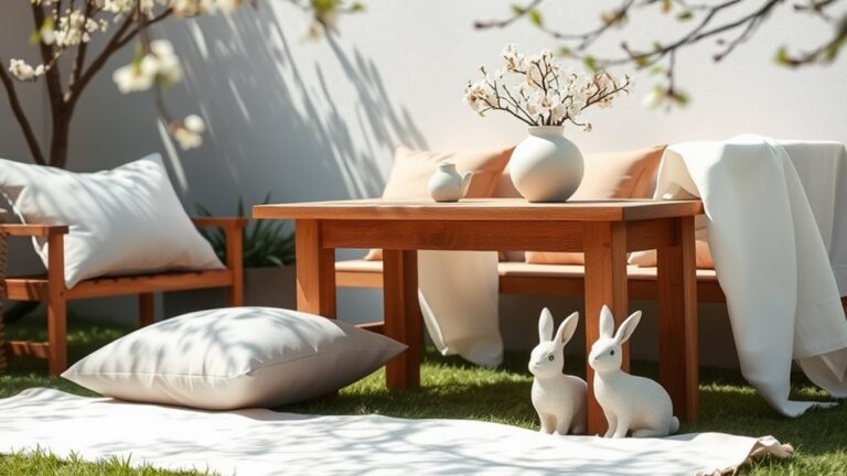 minimalist easter patio decor