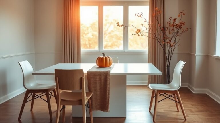 minimalist fall dining decor