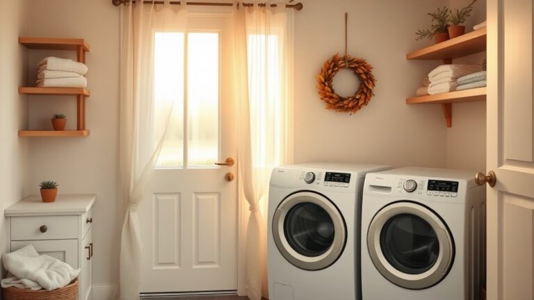 minimalist fall laundry decor