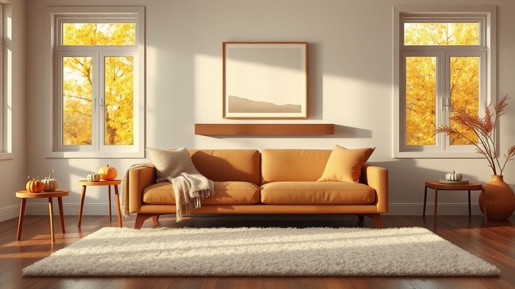 minimalist fall living room