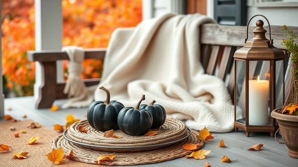 minimalist fall porch decor