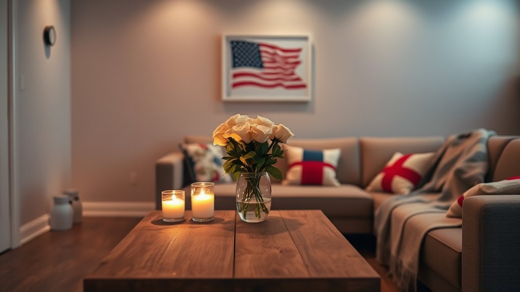 minimalist fourth of july decor