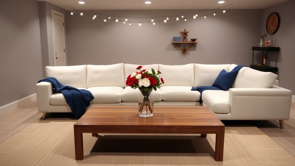 minimalist fourth of july decor