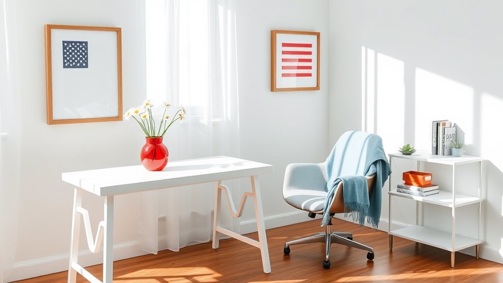minimalist fourth of july decor