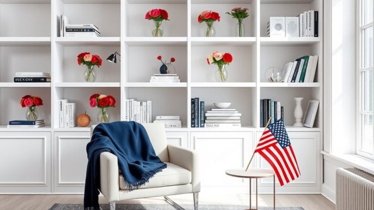 minimalist fourth of july decor