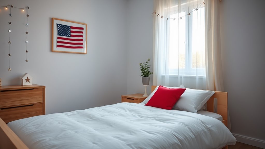 minimalist fourth of july decor