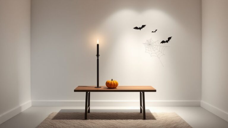 minimalist halloween basement decor